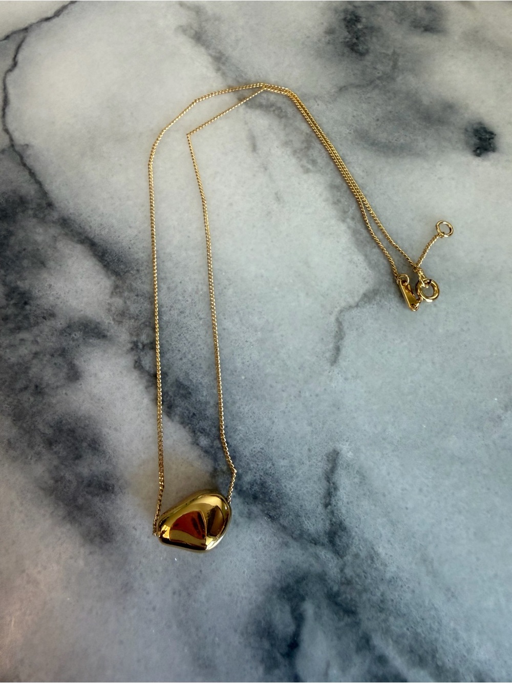 Jenny Bird Polished Gold Heart Pendant Necklace
